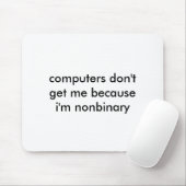 Nonbinary Nerd mousepad Muismat (Met muis)