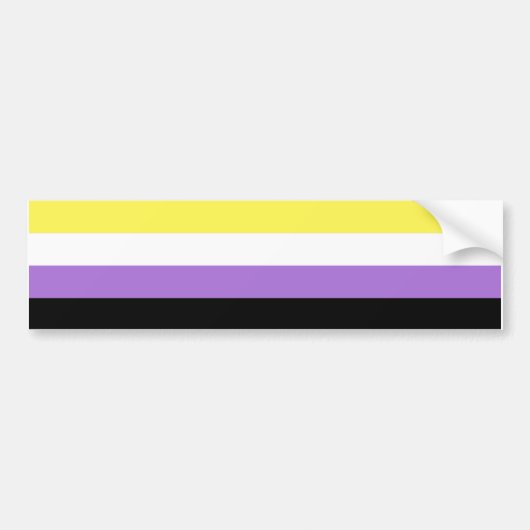 Nonbinary Pride Bumpersticker (Voorkant)