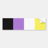 Nonbinary Pride Bumpersticker (Voorkant)
