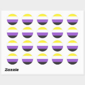 Nonbinary Pride Circle Sticker (Vel)