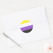 Nonbinary Pride Circle Sticker (Envelop)