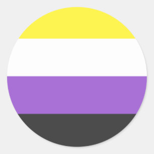 Nonbinary Pride Circle Sticker