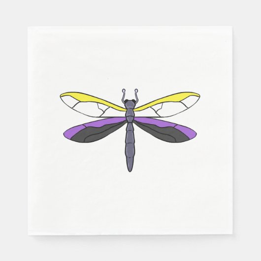 Nonbinary Pride Dragonfly Servet (Voorkant)