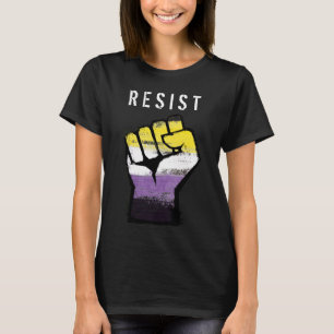 Nonbinary Pride Fist T-shirt