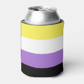 Nonbinary Pride Flag Blikjeskoeler (Blikje Voorkant)