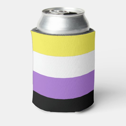 Nonbinary Pride Flag Blikjeskoeler (Blikje Achterkant)