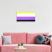 Nonbinary Pride Flag Canvas Afdruk (Insitu (Woonkamer))