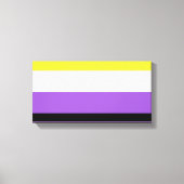 Nonbinary Pride Flag Canvas Afdruk (Voorkant)