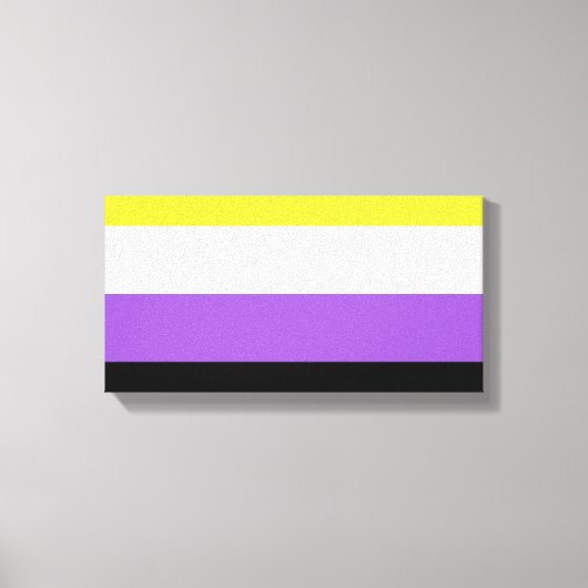 Nonbinary Pride Flag Canvas Afdruk (Voorkant)