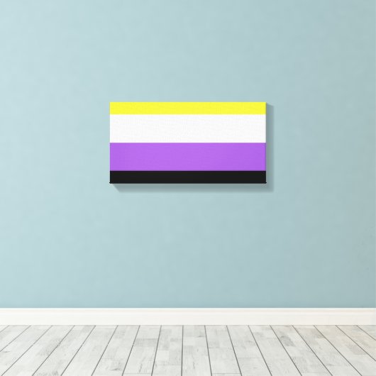 Nonbinary Pride Flag Canvas Afdruk (Insitu (Houten vloer))