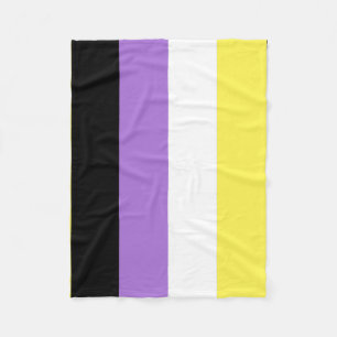 Nonbinary Pride Flag Fleece Deken
