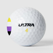 Nonbinary Pride Flag Golfballen (Logo)