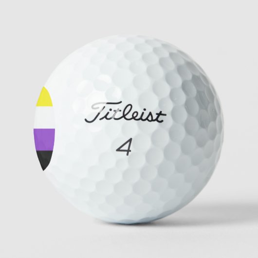 Nonbinary Pride Flag Golfballen (Logo)