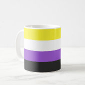 Nonbinary Pride Flag Koffiemok (Voorkant links)
