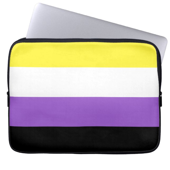 Nonbinary Pride Flag Laptop Sleeve (Voorkant)