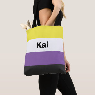 Nonbinary Pride Flag Name of Monogram Draagtas