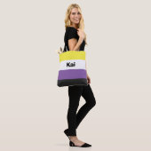 Nonbinary Pride Flag Name of Monogram Draagtas (Op model)