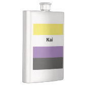 Nonbinary Pride Flag Name of Monogram Flacon (Rechts)