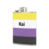 Nonbinary Pride Flag Name of Monogram Heupfles (Links)