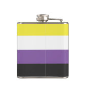Nonbinary Pride Flag Name of Monogram Heupfles (Achterkant)