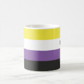 Nonbinary Pride Flag Name of Monogram Koffiemok (Center)