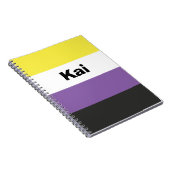 Nonbinary Pride Flag Name of Monogram Notitieboek (Rechterzijde)