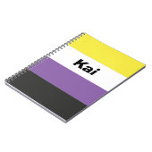 Nonbinary Pride Flag Name of Monogram Notitieboek (Linkerzijde)