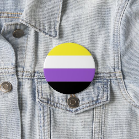 Nonbinary Pride Flag Ronde Button 7,6 Cm (In situ)