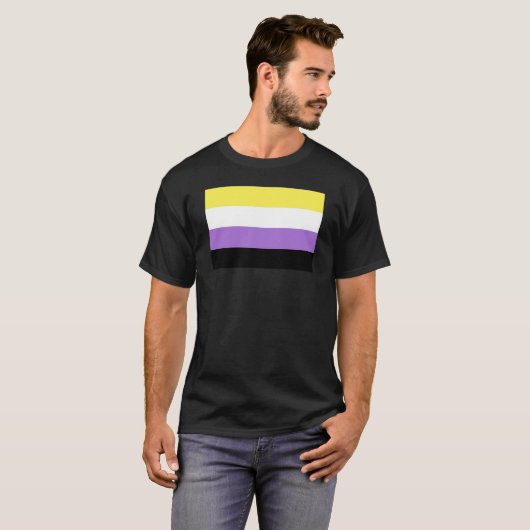 Nonbinary Pride Flag T-shirt (Voorkant volledig)