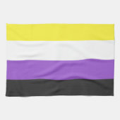 Nonbinary Pride Flag Theedoek (Horizontaal)