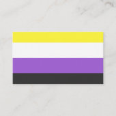 Nonbinary Pride Flag Visitekaartje (Voorkant)
