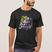Nonbinary Pride Gendervloeide Gender Rights Non Bi T-shirt (Voorkant)