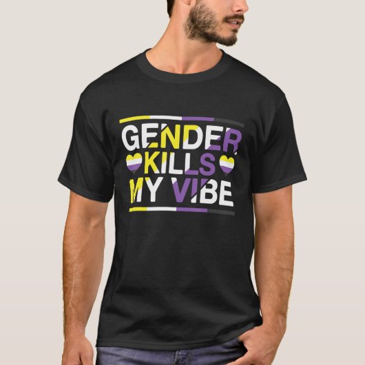 Nonbinary Pride Gendervloeide Gender Rights Non Bi T-shirt (Voorkant)
