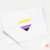 Nonbinary Pride Hart Sticker (Envelop)
