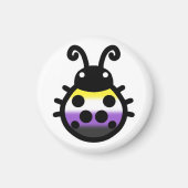 Nonbinary Pride Ladybug Magnet (Devant)