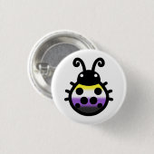 Nonbinary Pride Ladybug Pin Badge Ronde Button 3,2 Cm (Voorkant /achterkant)