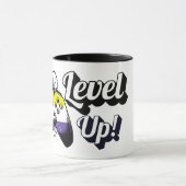 Nonbinary Pride Level Up Tiger Paw Controller Mug (Centre)