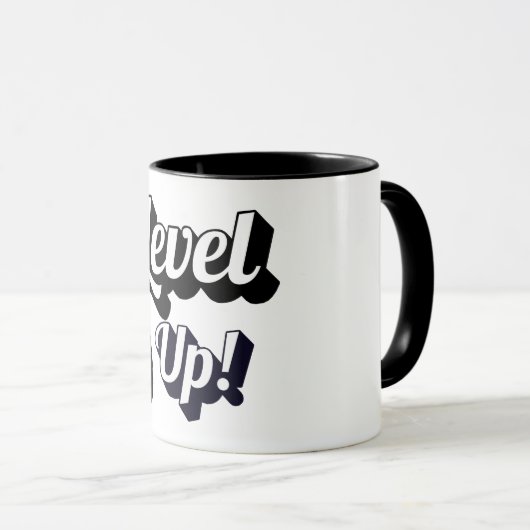 Nonbinary Pride Level Up Tiger Paw Controller Mug (Devant droit)