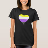Nonbinary Pride LGBT Nonbinary Heart Nonbinary Fla T-shirt (Voorkant)