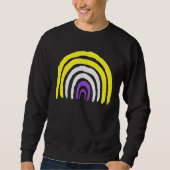 Nonbinary Pride Rainbow Trui (Voorkant)