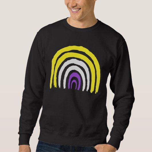 Nonbinary Pride Rainbow Trui (Voorkant)