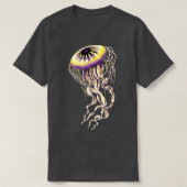 Nonbinary Pride Realistic Jellyfish T-shirt (Design voorkant)