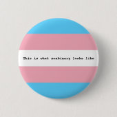 Nonbinary pride ronde button 5,7 cm (Voorkant)