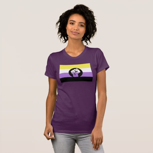 Nonbinary Pride T-Shirt (Voorkant volledig)