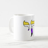 Nonbinary Pride-vlag Chai Koffiemok (Voorkant links)