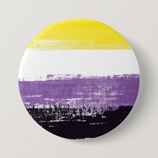 Nonbinary Pride vlag schilderde Ronde Button 7,6 Cm (Voorkant)