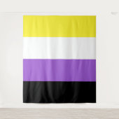 Nonbinary Pride-vlag Verticaal Wandkleed (Voorkant)