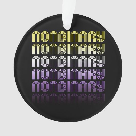 Nonbinary Retro Pride Ornament (voorkant)