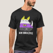 Nonbinary Rhinoceros LGBTQ Nonbinary Flag Nonbinar T-shirt (Voorkant)