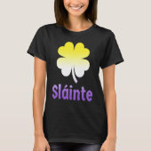 Nonbinary St Patrick's Day Shamrock LGBTQ Enby NB T-shirt (Voorkant)